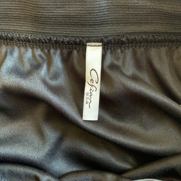 Cefian/ Blk Smll, Long, Sheer Skirt. Slip on both R & L. Mini skirt under cover. - Picture 5 of 5